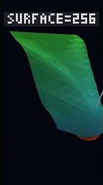 Pendulum Ball Smashes Through Hanging Cloth - Resolution Comparison 1 to 32768 Surfaces #shorts