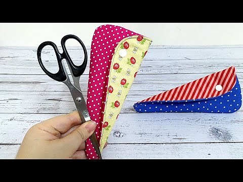 EASY!! Diy sewing scissors case pouch | How to make no zipper pouch | ‪@misakisewing‬