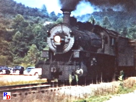 Chasing and pacing the mixed train on Norfolk & Western's Abingdon Branch, nickname the "Virginia Creeper". From the Main Line Motion Pictures show "Norfolk & Western Steam in the 1950s, Vol 3". https://Pentrex.com | Steam Giants