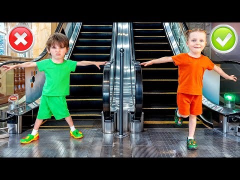Learning How to Use the Escalator Safely with Vania Mania