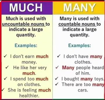 How to Use "Much" and "Many" Correctly in English