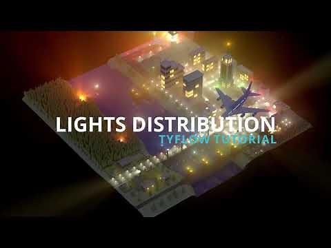 Instance Lights procedurally with Tyflow