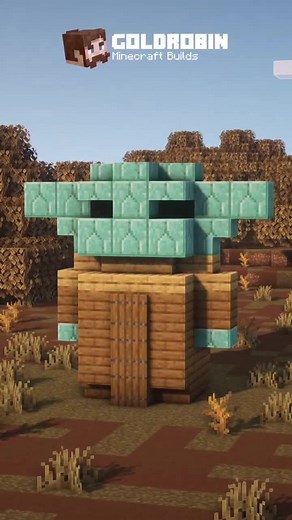 Building Minecraft Mandalorian & Grogu Statues Tutorial