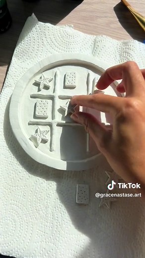 Creating a SpongeBob Themed Tic-Tac-Toe Board with Air Dry Clay