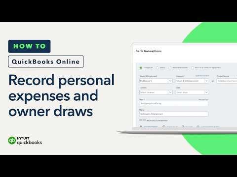 How to record personal expenses and owner draws in QuickBooks Online