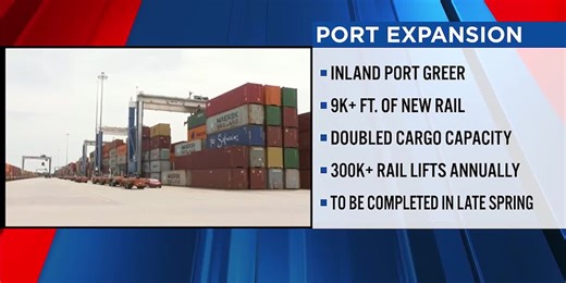 SC Ports announces completion of $55 million expansion of Inland Port Greer
