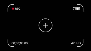 Camera recording screen. Camera viewfinder.