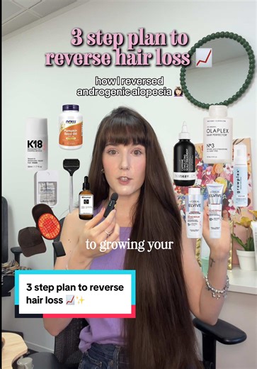 Reverse hair loss 📈 products 👇 💛 Growplex vitafoam minoxidil (code SOFIAHAIRHEALTH for money off) 💛 Dense Daily Densify supplement ( DHT blocker - code SOFIA for money off) 💛 Nizoral ketoconazole shampoo 💛 Bond builder K18 #hairloss #hairgrowth #femalepatternhairloss #hairthinning #femalehairloss