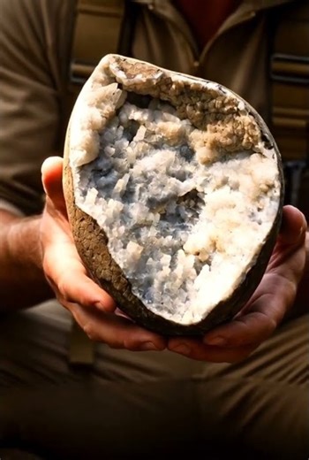 Rare Large Chalcedony Geode – 4.64 lb Collector Crystal #rarecrystals #naturalcrystals #geology