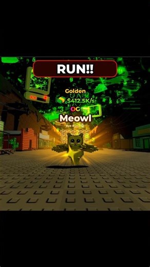 I GOT GOLDEN MEOWL 😱 #roblox #kickaluckyblock