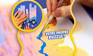 DIY Puzzle avec des bâtonnets de bois 🎨 Facile et simple à reproduire ! #diy #crafts #paiting #puzzle #tutorial #arts #diycrafts | Art Room