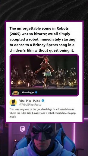 Robots 2005 Iconic Scene of a Robot Dancing to Britney Spears