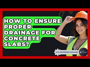 How To Ensure Proper Drainage For Concrete Slabs? - Civil Engineering Explained