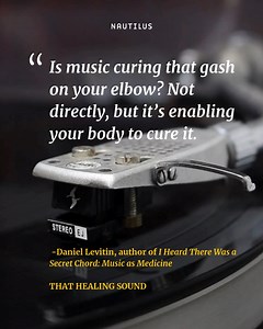 Author and neuroscientist Daniel Levitin got us thinking about the practical value of music. The book cracks open the seemingly magical effects of music therapy. Check out Levitin's conversation with Nautilus Editor at Large, Kevin Berger, on the book and "the secret chords that music strikes in our brains and bodies." https://nautil.us/that-healing-sound-1165015/ | Nautilus Magazine
