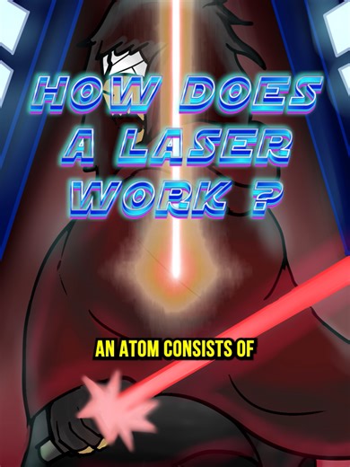 How Does A Laser Work? #light #lightsaber #physics #science #meme #joinme