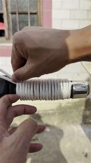 Anti - slip modification for motorcycle handlebars, rope wrapping tutorial