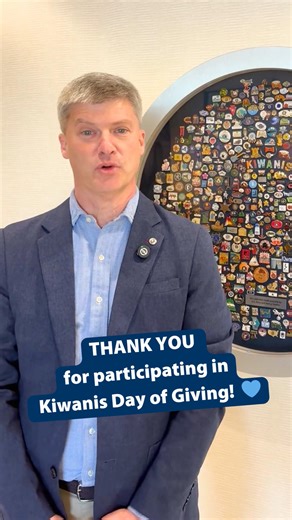 Kiwanis Day of Giving thank you with Jeffrey Wolff