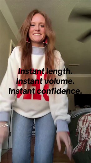 Full Shine hair extensions give me instant length volume and pull every outfit together #fullshinehairextensions #clipinhairextensions #hairinspo #ootdmom #beautytok