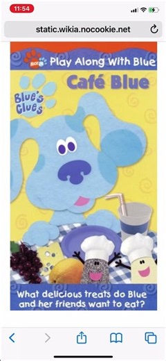 Happy belated 25th anniversary of vhs release blues clues cafe blue