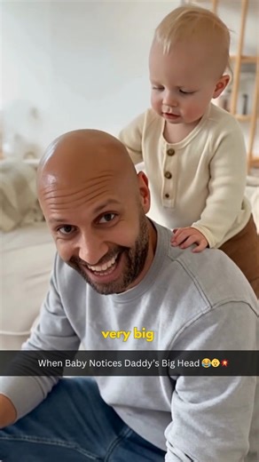 Dad’s Reaction After Baby Calls His Head ‘Very Big’ 😂❤️