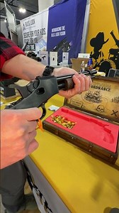 Most unique gun at SHOT Show 2026? (A Tippmann Ordnance slam-fire pump handgun)