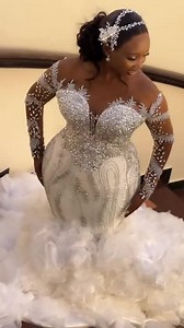 Save Big on Bulk African Mermaid Wedding Dress 2024 Plus Size African Mermaid Wedding Dress Bridal Gowns For Bride Illusion Sheer Neck Long Sleeves Beaded Lace Rhinestones Wedding Gowns For Black Women D379 | Best Deals on DHgate