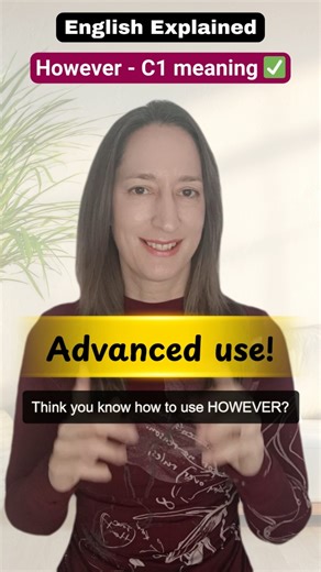 However - C1 Meaning (NOT just 'contrast')