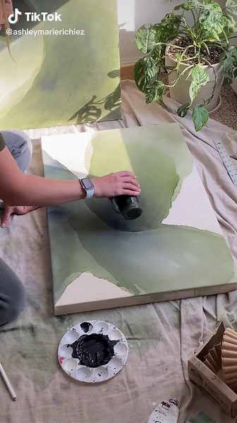 once she’s finished, I’m naming her “dancing in the darkness” ✨ #arttok #austinartists #contemporarypaintings #abstractpaintings #abstractartist