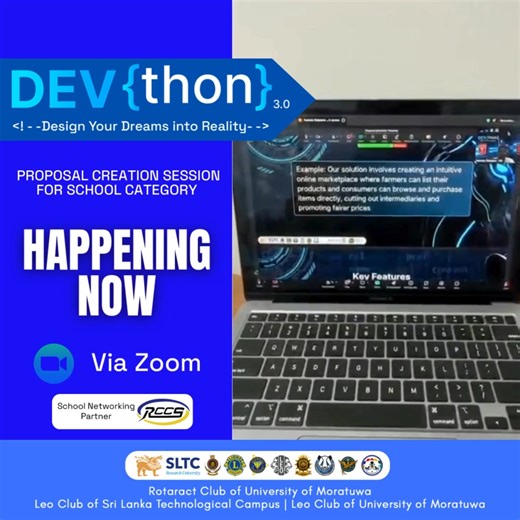 DEV{thon} 3.0 Proposal Creation Session organized by Leo Club of University of Moratuwa in collaboration with Rotaract Club of University of Moratuwa and Leo Club of SLTC, is happening now. Today, participants are gaining complete insights about proposal creation. This will help school teams transform their ideas into clear, well-structured project proposals. #uomleos #leomd306 #Leos #LeoClubs #LCI #LionsClubsInternational #ProudLeo #YouthServe #Devthon | UoM Leos | Facebook