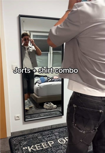 Jorts and Open Shirt Outfit Ideas for Summer