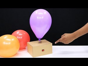 How To Make Balloon Air Pump Machine from Cardboard