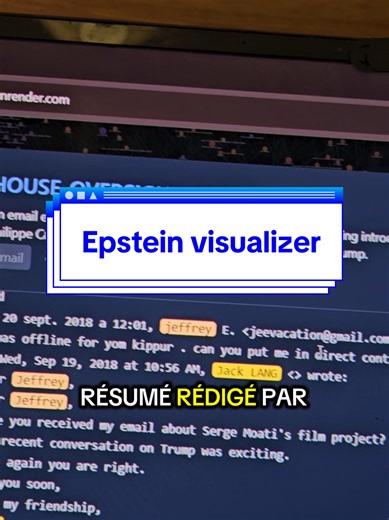 Ce site permet de visualiser les différentes relations et connexions dans l'affaire Esptein Epstein visualizer Vous verrez le site est assez lent par contre, ce qui est normal vu le nombre de documents qu'il rassemble Vidéo éducative #epsteinisland #jacklang #internet #epstein #files