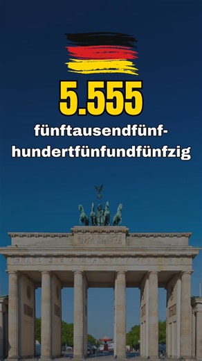 The last on will absolutely shock you How to say 555 in german. #learngerman #555ingerman #creatorsearchinsights #numbersingerman #germannumbers | German.basics