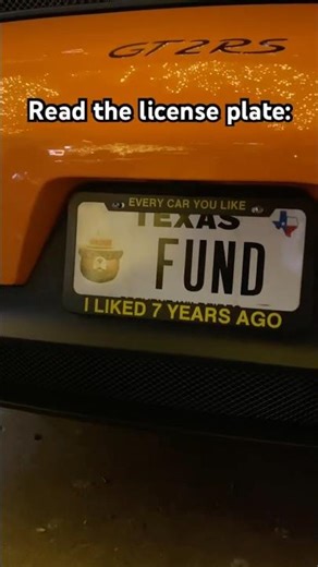 Read the license plate of this Porsche!