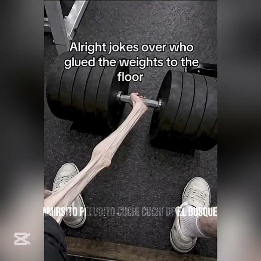 Alright jokes over who glued the weights to the floor