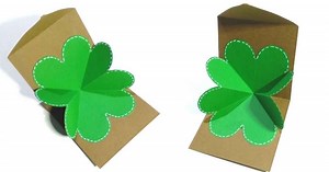 Clover Leaf Card Template Printable - Joy in Crafting