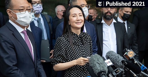 U.S. Agrees to Release Huawei Executive in Case That Strained Ties With China