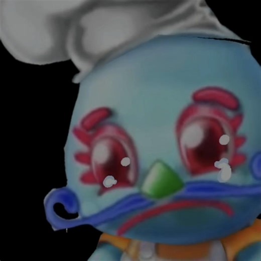 Funny Animated Frowning Purple Chef