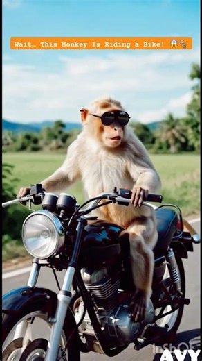 Monkey on a Motorcycle 🤯 | Bollywood Song Vibes | #shorts
