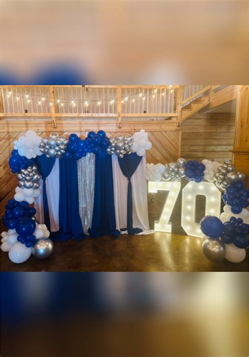 70th Birthday Celebration with Balloon Decor