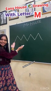 870K views · 11K reactions | Easy House Drawing with letter M #art #debikaartcentre #house #drawingvideo #art | Debika Art Centre | Facebook