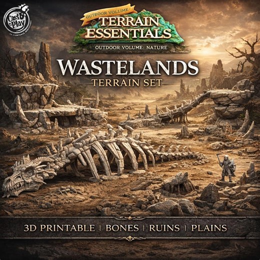 Wastelands Terrain Set STL, Wasteland Terrain Bundle, Tabletop Scenery for RPG Wargames, Desert Ruins 3D Print Files - Etsy