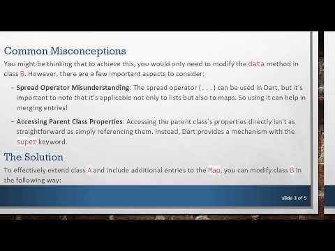 How to Add Elements to a Map in Dart Inherited from a Parent Class