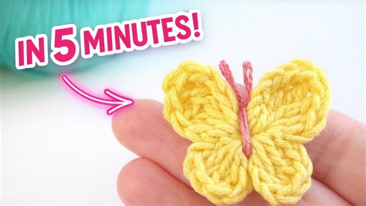 I crocheted these tiny butterflies in seconds and now I can’t stop making them