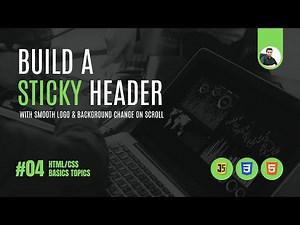 Build a sticky header with a smooth logo and background change on scroll | Ali Muzahid