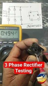 Three Phase Bridge Rectifier Testing 36MT10 | Haseeb Electronics #shorts