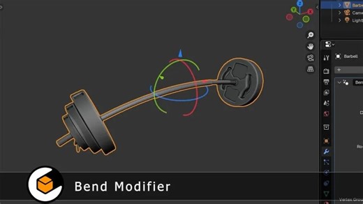 iBlender插件 Bend Modifier 弯曲修改器 Blender教程