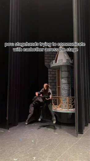 we should probably just learn sign language at this point #shrekthemusical #fyp #musical #stagecrew #foryoupage