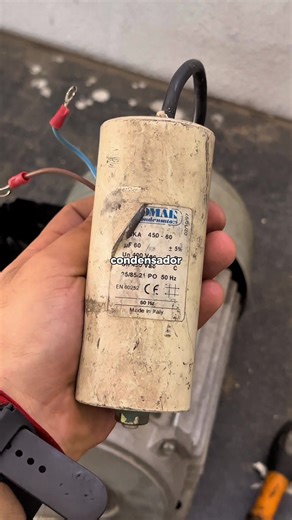 Función del condensador en motores monofásicos