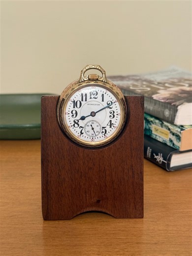 Pocket Watch Display Stand in Black Walnut With a Maple Medallion - Etsy